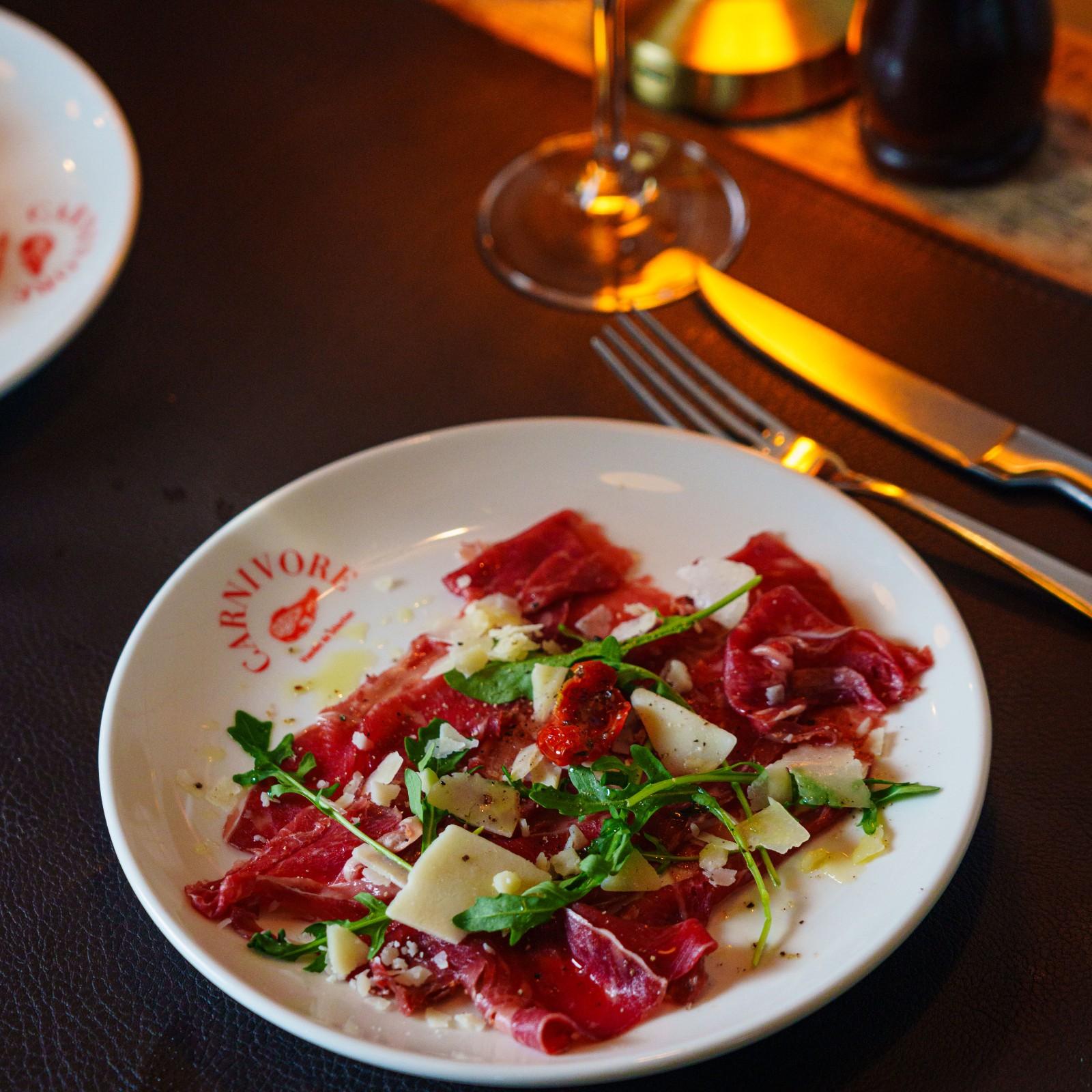 Restaurant menu dish